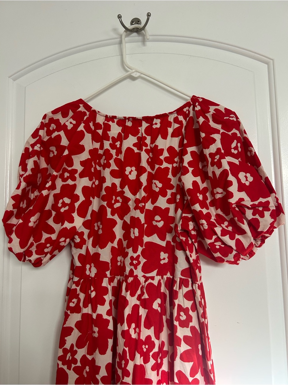 Zara Printed Poplin Floral Maxi Dress Red Size S bloggers fav coastal boho chic - Picture 5 of 15